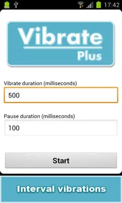 Vibrate Plus android App screenshot 1